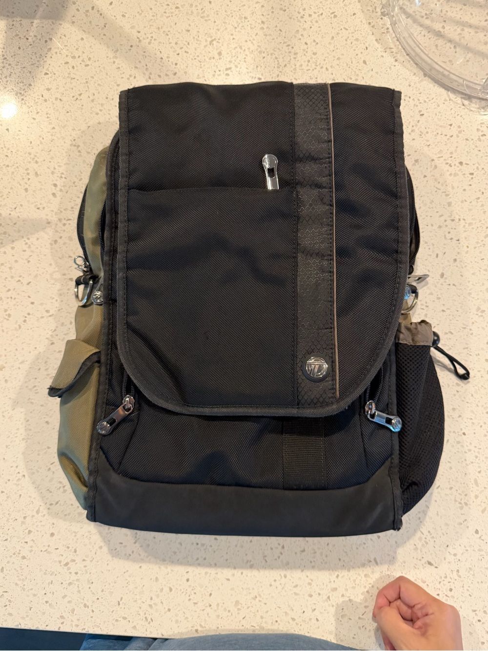 Targus Laptop Backpack Black Olive  Business Travel Computer Bag